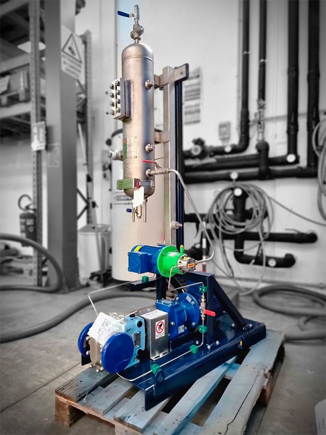 ATEX reciprocating pump for viscous liquids with suspended solids