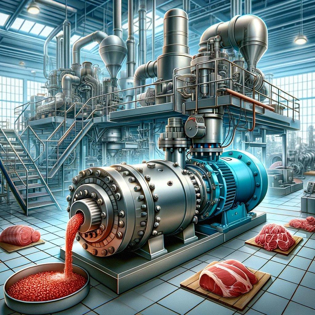 Industrial pumps for meat processing