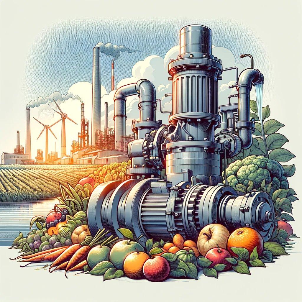 Industrial pumps for fruits and vegetables